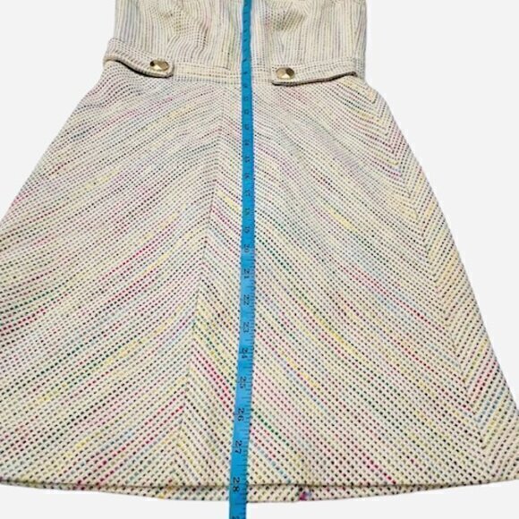 🎉PRICE REDUCED🎉 TRINA TURK Strapless Embroidered Dress Tweed Summer Party 2‎ - Picture 11 of 14